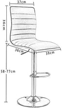 YUBINjiubadeng Sgabello da Bar Pelle 2 x Bar Stool Set PU 360 Gradi Girevole con Schienale Alto Sedia da Cucina Regolabile in Altezza a Gas di Sollevamento (Grigio) (Color : Grey)