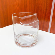 Sweetrl - Bicchiere rotondo per sigari e whisky, con porta sigari, in vetro, per casa, bar