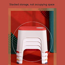 H-M-Shelf Sgabello di plastica Antiscivolo Sgabello Addensato Sgabello Domestico Soggiorno Sgabello Sgabello Cambio Sgabello Sgabello Bagno Bagno Sgabello da Bagno 32.7x23.8x17.8 cm, 34.5x24.8x25cm