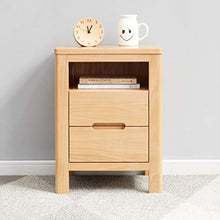 Comò e cassettiere Comodino Comodino in Legno massello armadietto per Camera da Letto Semplice Armadio di classificazione Due cassetti Camera da Letto (Color : Wood Color, Size : 40 * 30 * 55cm)