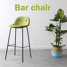 YS Sedia Sgabello da Bar in Metallo, Tessuto Industriale Moderno per la Casa, Bancone Del Ristorante Adatto per Milk Tea Shop Coffee Shop,un ~ Verde