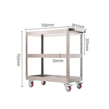 YIN YIN Carrello per Ripiani Carrello in Acciaio Inox - Car Repair Mobile Shelf Tool Shelf Repair Tool Parts Carrello 3 Strati Multi-Funzione fatturato Carrello a rulli