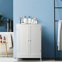 RELAX4LIFE Mobile Bagno a Terra, Armadietto Sotto Lavabo, Mobiletto Ingresso Doppia Anta, Universale Multiuso, in Legno Impermeabile e Anti umidità, Grande capacità per Cucina, Soggiorno, Bianco