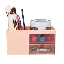 Scatola portaoggetti per organizer per trucco Cassetto multifunzione da tavolo Cassetto portaoggetti per cancelleria per gioielli Portaoggetti per ufficio Home(Rosa)