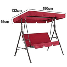 WWJJLL Giardino Swing Cover, Giardino Sedile Cover Sedile a baldacchino Altalena Copertura Superiore + Copertura del Sedile per Altalena per 3 posti Outdoor Garden Porch Yard (Swing Non Incluso)