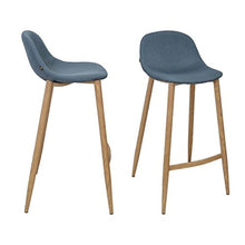 ZONS Sgabello Bar 44 x 48 x 91 cm, Piedi in Metallo, Colore Legno