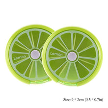 Astuccio portapillole Casa Bianca Limone Forma Pill Box Viaggi Rotary Comodo in Uscita Pillola conveniente Box Pill Box Portatile Organizer per Pillole
