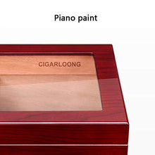 Humidor Scatola per Sigari in Legno Massello Idratante E umidità Costante Umidificatore in Legno di Cedro di Grande capacità Humidor Scatola per Sigari può Contenere 50 Sigari