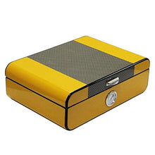 HCKZ Bene Humidor, Cedar Humidor Creative Humidor Sigari Scatola di immagazzinaggio .Fascia Alta (Color : Yellow)
