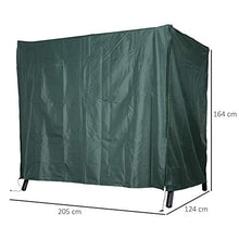 Outsunny Telo Copertura per Dondolo Impermeabile e Resistente Raggi UV | Tessuto Oxford Rivestito in PVC | 205x124x164cm
