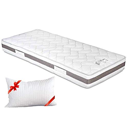 Evergreenweb - Materasso Memory Foam Una Piazza e Mezza 120x190 Onda MASSAGGIANTE Alto 22 cm Ortopedico Fodera Antiacaro Sfoderabile Traspirante Lastra con Schiuma Ecologica 7 Zone Ergonomico Offerta