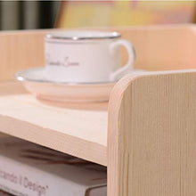 H-CAR Comodino da Camera da Letto Moderno Semplice in Legno massello, armadietto in Legno con Mini cassetti