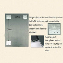 CENPEN Bathroom Specchio Decorativo, fissato al Muro Quadrato Specchio da Toilette, Specchio di Bellezza (Dimensioni: 70 * 90cm)