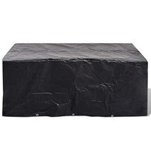 Lechnical Pratico Set di 2 Fodere per mobili da Giardino, Fodera per mobili da Giardino in polietilene Nero, Set 2 Pezzi 240 x 140 x 90 cm (Lunghezza x Larghezza x Altezza) -con 8 Fori