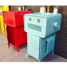YRRA Autoportante Mobile Lavabo, Stile Industriale Ferro battuto Mobile Bagno con Rubinetto e Scarico, 21,6 x 17,7 x 33,4 Pollici,Giallo,with Mirror