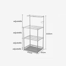 LYM &ripiano di stoccaggio Scaffalature Home Soggiorno Camera da Letto Cucina Scaffale a Pavimento Ripiano detriti Forno a microonde Rack di rifinitura a 4 Strati Scaffale di Finitura