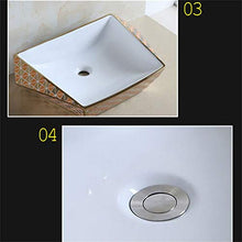 Lavabo, Ceramica, Bianco Semplice Sopra il Lavabo da Appoggio