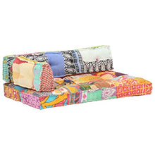vidaXL Cuscino per Divano con Pallet Multicolore Tessuto Patchwork