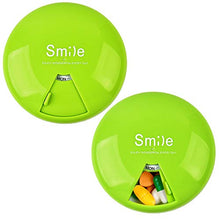 Portapillole Settimanale Contenitore per Pillole a Disco Rotante a 360 ° Dispenser di Pillole Settimanale Portatile 2 Pezzi