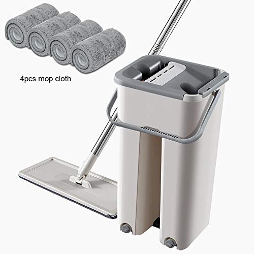 SSAYY Spray Mop Mop per La Pulizia con Spray Magico Mop in Microfibra con Secchio   Mop per Spremere Piatti Cucina per Casa Pulizia A Mano Libera