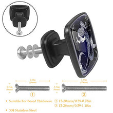 Sirena della luna Pomelli per Porta Set di 4 Pomelli per Mobili Manopole per Cassetti Cucina Armadio Vetro