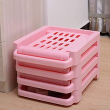 &ripiano di stoccaggio Scaffalature multi-funzione semplice soggiorno camera da letto bagno a 4 strati protezione ambientale con cremagliera di finitura ruote rosa Scaffale di finitura