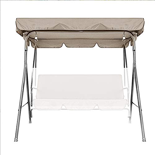 LTHTX - Coprisedile impermeabile in tessuto Oxford UV, per giardino, patio, campeggio, cortile, amaca (beige, copertura superiore (142 x 120 x 18 cm)