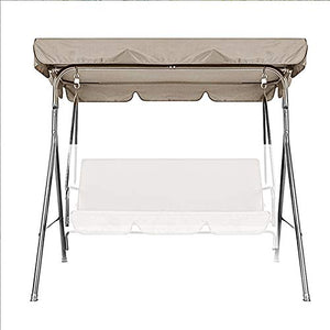LTHTX - Coprisedile impermeabile in tessuto Oxford UV, per giardino, patio, campeggio, cortile, amaca (beige, copertura superiore (142 x 120 x 18 cm)
