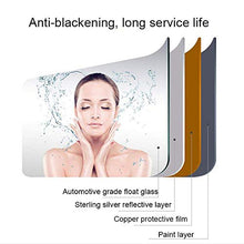 Specchio retroilluminato a LED, Specchio per Trucco Illuminato da Bagno, antiappannamento + Tocco + Tempo/Temperatura, Verticale/Orizzontale