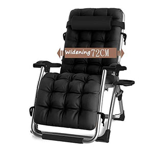 Hfyg Lettino Prendisole Sedie da Giardino reclinabili Lettino Pieghevole Regolabile Facilmente Piscina da Spiaggia Relax Lounger Sdraio da appoggio 220kg Chaise Longue (Color : Black)
