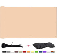 85x400cm Schermo Privacy Frangivista Balcone Frangivento Anti-UV Telo Oscurante Impermeabile Giardino terrazza Recinzione Copertura 50cm Occhiellato per Protezione con Fascette e funi/Colore Crema