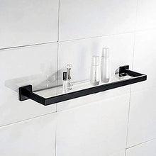 JKCKHA Northern Europe. Bella Moderna in Acciaio Inossidabile Vetro Nero rettangolari Accessori Bagno/Bagno Rack Multifunzionale Modern Bathroom Rack Multifunzione