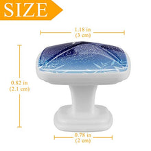 Set di 4 maniglie rotonde per armadio da cucina, credenza, cassettiera, cassettiera, con viti, per cucina, comò, armadietto, bagno, guardaroba, via lattea giapponese e bambù, colore: blu