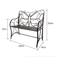 GaoF panchine con Schienale a Farfalla per Interni ed Esterni per Uso Domestico, panchine per Il Tempo Libero Doppie antiruggine in Ferro battuto, sedili per mobili da terrazza Doppi in Metallo