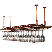 YFINE Wine Glass Hanging Rack Industriale Vintage Bar Galleggiante Mensola Tavola Ripiani for Bottiglie Retro Ferro Upside Holder Giù Calici Goblet