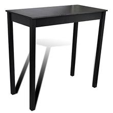 Festnight Tavolo con Sgabelli Imbottite Bar Set Tavolino con 2 Sgabelli Nero