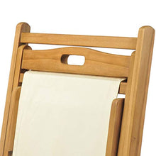 vidaXL Legno di Teak Sedia Sdraio Giardino Pieghevole Crema Lettino Prendisole