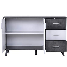 WYLZLIY-Home Sideboard Cassettiera Armadietto Armadio della Credenza con 3 Cassetti 2 Porte, Armadio di Stoccaggio in Legno per Soggiorno E Corridoio
