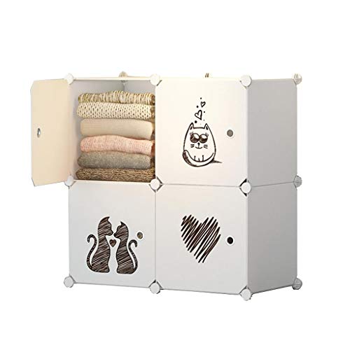 Locker Noleggio Home Camera Armadio Armadio Rimovibili Vestiti di Plastica Scaffalature 4 Gitter Dormitorio 75X37X75CM MUMUJIN