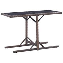 Festnight Tavolo da Giardino, Tavolo da Esterno Marrone, Tavolino da Giardino 110x53x72 cm