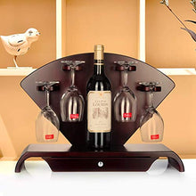 LHQ-HQ Wine Rack, Vino Ornamenti Can Be Capovolto Wine Glass Bar Decorazione, 48 * 18 * 37cm, Bottiglia di Vino 1 4 Coppe