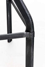 CLP Sgabello Swansea in Legno E Metallo Look Industriale I Sgabello Bar con Poggiapiedi Altezza Regolabile 73-82 CM, Colore:Antico Argento