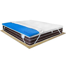 Topper memory foam 160x190 correttore materasso letto matrimoniale alto 5 cm sfoderabile con cinghie elastiche e fodera Silver Fresh, materassino letto futon anatomico antiacaro