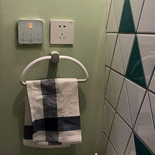 Toba Portasciugamani da Bagno Bianco Anello Portasciugamani in Resina Portasciugamani Moderno Rotondo Bagno Cucina Appendiabiti da Parete