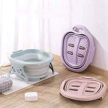 Venus valink Vasca da bagno pieghevole per piedi con rulli massaggianti per cure sanitarie per piedi stanchi, bacino portatile per bagno cucina, secchio pieghevole per campeggio all'aperto