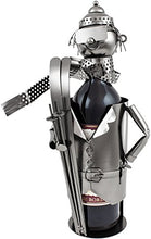 BRUBAKER bottiglia di vino titolare sciatori bottiglia supporto Oggetto Decorativo Metallo con biglietto d' auguri per vino regalo