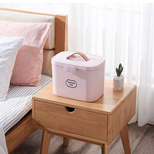 Abuky, scatola di pronto soccorso per la casa, portatile, scatola di plastica, 18 x 21 x 28,5 cm, rosa