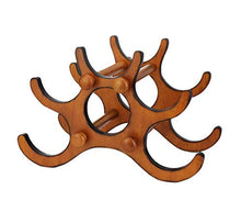 KELITINAus 6 Bottiglie Solido Legno per il Vino Rack Soggiorno Magazzinaggio Display Stand Rack