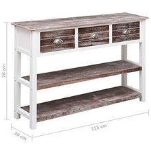 vidaXL Credenza Mobile con Ripiani e Cassetti Robusta Pratica Tavolino Laterale Salotto Marrone Anticato 115x30x76 cm in Legno Pioppo e Paulownia