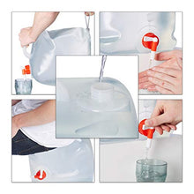 Relaxdays Tanica Pieghevole, Set 4 Contenitori, Rubinetto,Coperchio Svitabile, Manico, BPA-Free, 10 L, Trasparente/Rosso